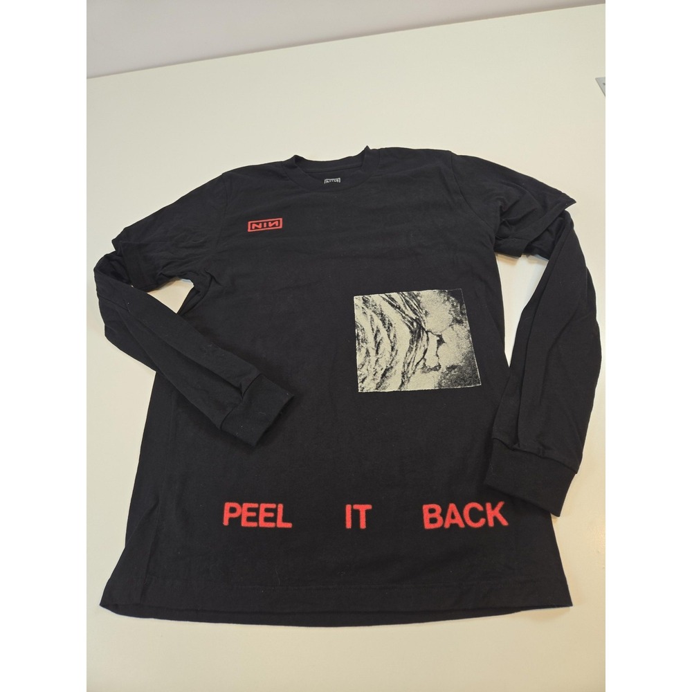 Nine Inch Nails Shirt Mens Large Black Long Sleeve Tour 2025 Peel It Back USA